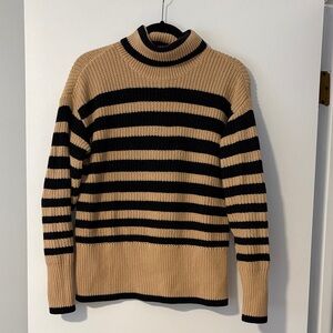 Women’s Cabi Polo Turtleneck Striped Sweater